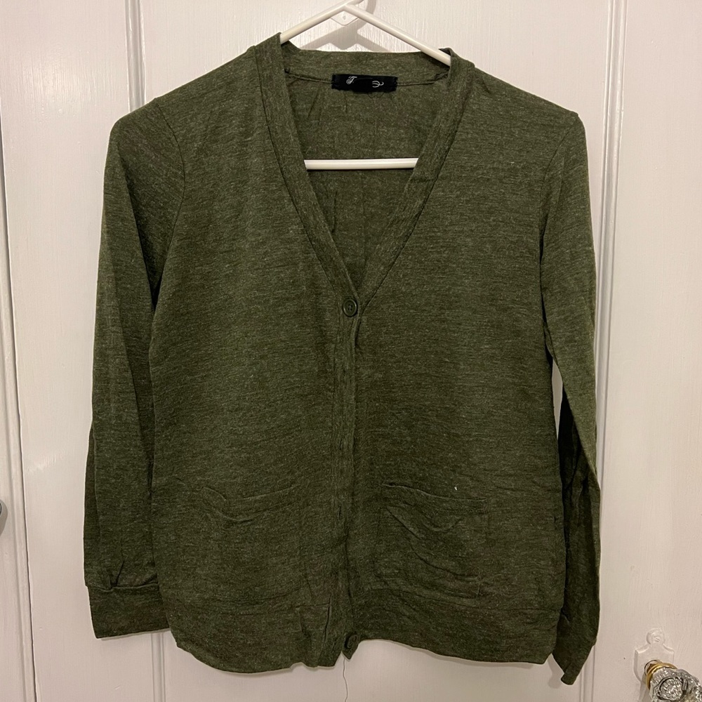 Forever21 olive green cardigan